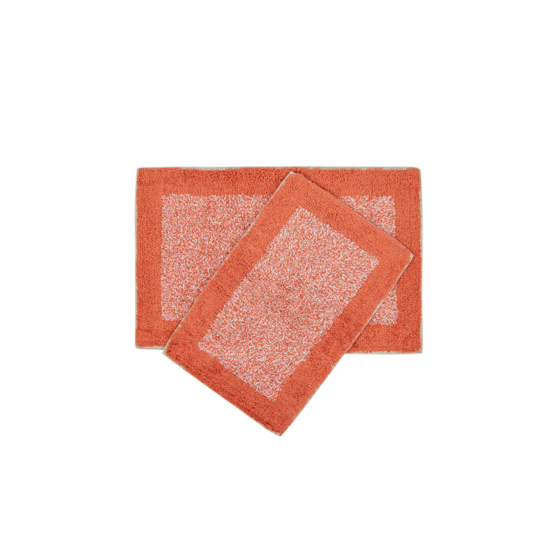 Ensemble de 2 tapis de bain Hazem, Corail