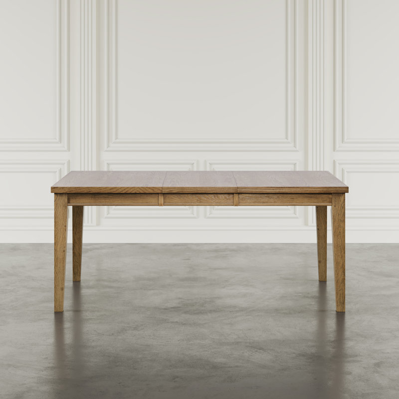 Lang Modern Transitional 72" Rectangular Dining Table With Extension - Light Brown, Brown