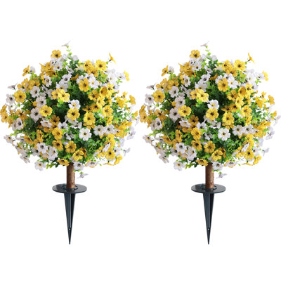 23" Artificial Flower Plant with Spike Set of 2