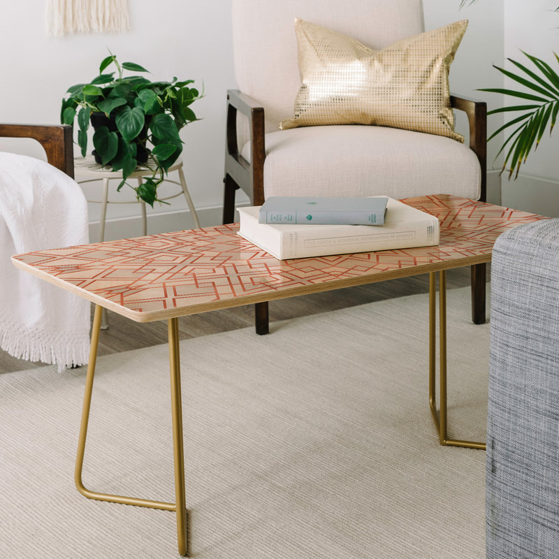 Solid Wood Top Coffee Table