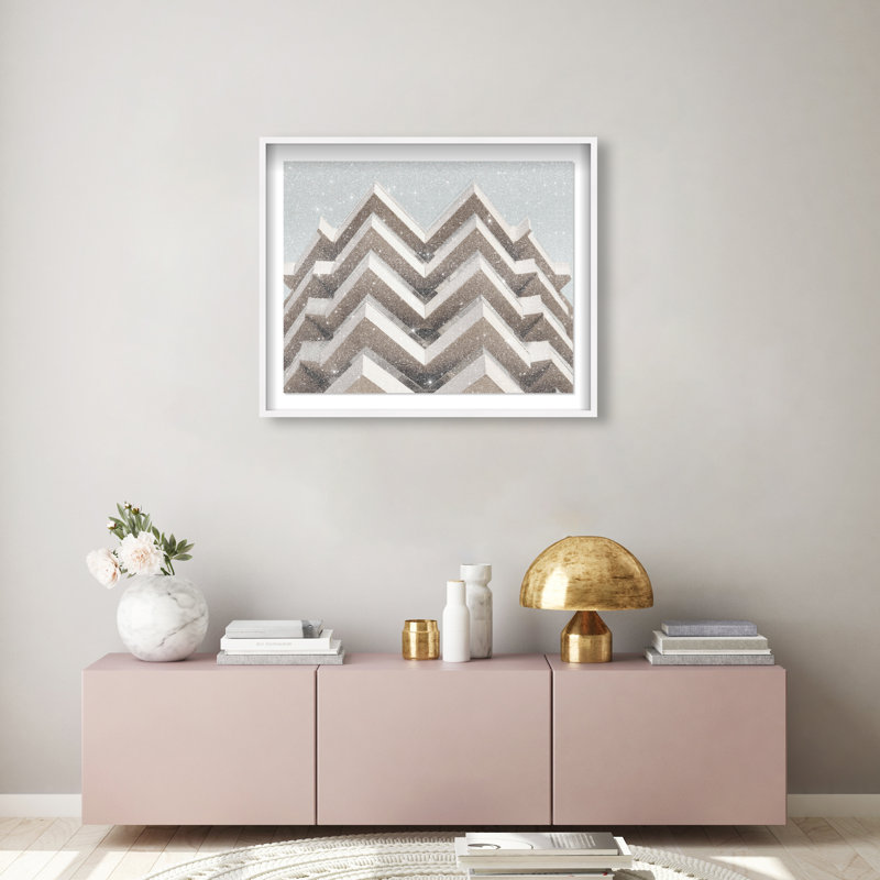 Geometric Pulse II Framed Graphic Art, 25.5"H x 31.5"W, White Shadowbox