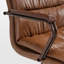 Chaise de travail rétro en similicuir brun-778236438