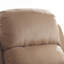 Fauteuil inclinable à mouvement riche brun riche avec repose-pieds, revêtement en tissu