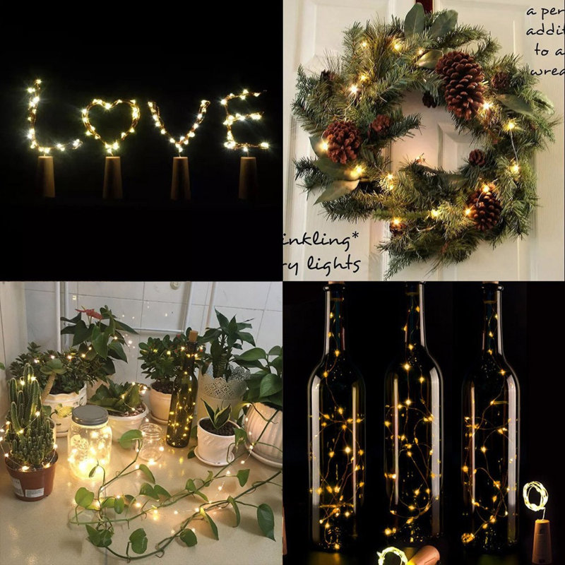 Bouteille d'eau 1pièces 1m 10 lumières de bouteilles de vin blanc chaud pour la fête