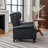 Almantas 31" Wide Genuine Leather Wing Chair Recliner-1620073985