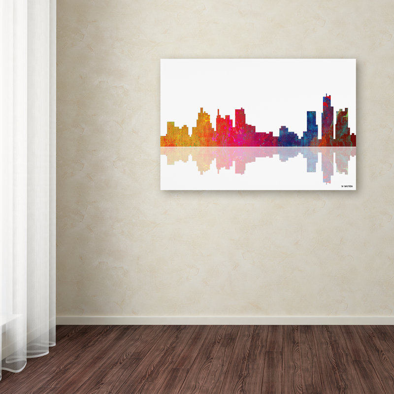 « boston massachusetts horizon ii », impression sur toile tendue, H 12 po x l 19 po x P 2 po