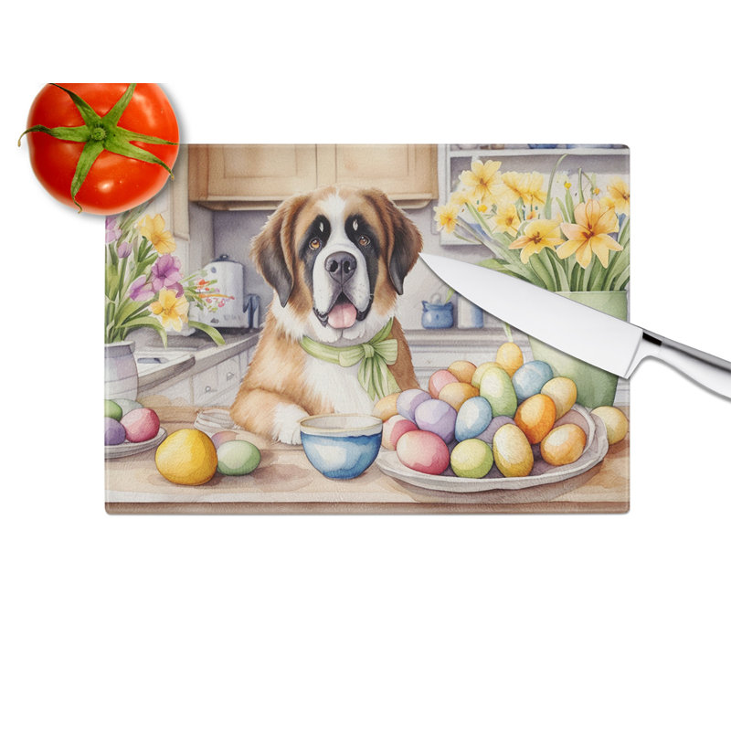 Planche à découper en verre Decorating Saint Bernard
