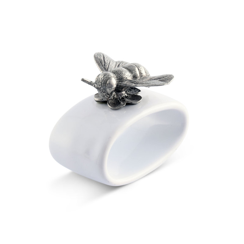 Arche of Bees Pewter Stoneware Napkin Ring