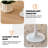 31.5" Round Dining Table for 2-4 Modern Circle Tulip Table with Metal White Tulip Pedestal Base for Kitchen Dining Living Room Apartment Small Space Cafe, Natural-1016830482-1016830483