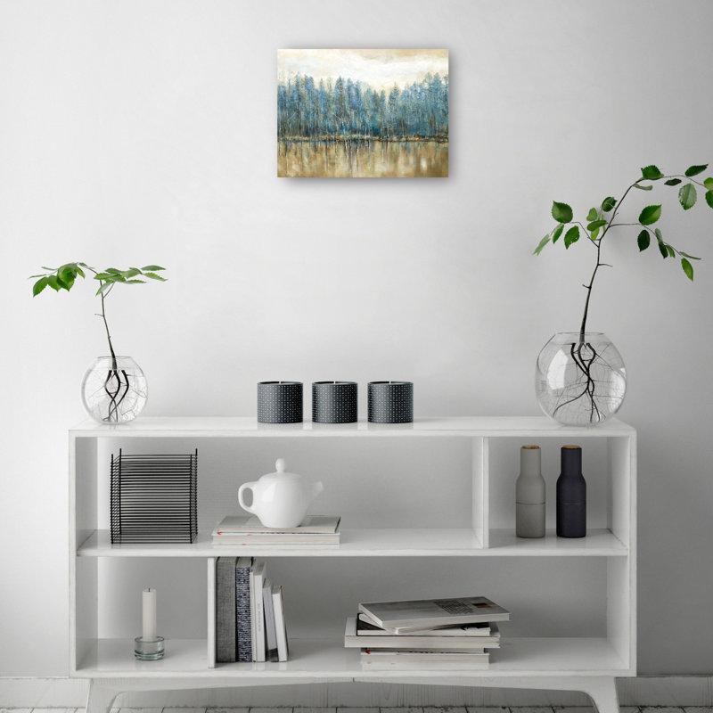 Impression sur toile Lakeside Blues par Studio Arts, H 42 po x l 56 po x P 1,5 po, Toile tendue