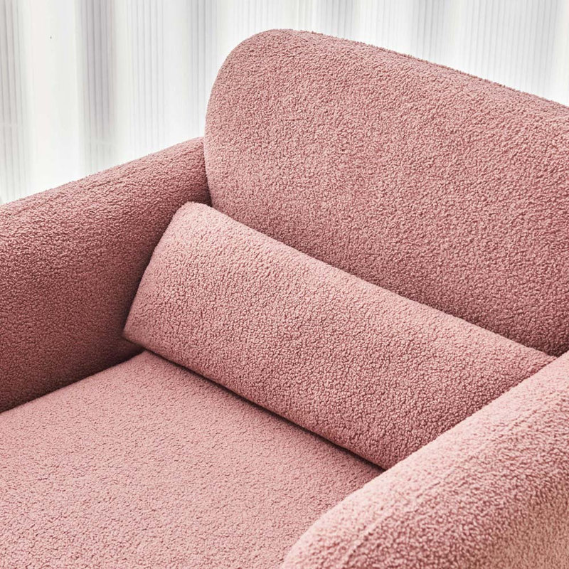 Fauteuil large 33,86 po Vicky, Polyester rose