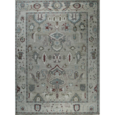 Hand Knotted Wool Geometric Area Rug