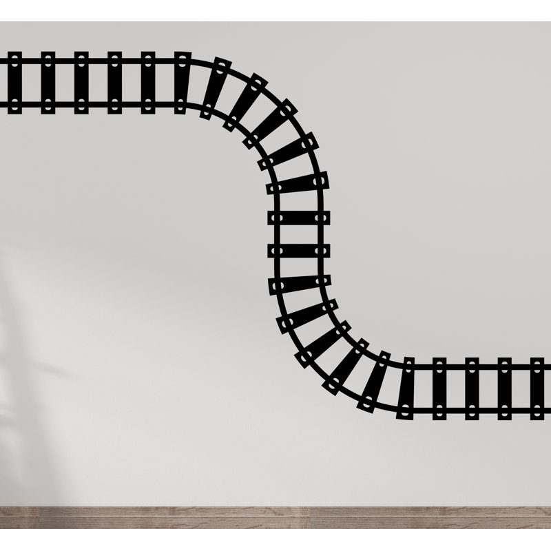 Autocollant de train, art mural, train, H 16 po x l 24 po, Rose pastel