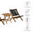 Vienna 3-Piece Outdoor Patio Teak And Rope Folding Lounge Chairs And Side Table In Natural-105239754