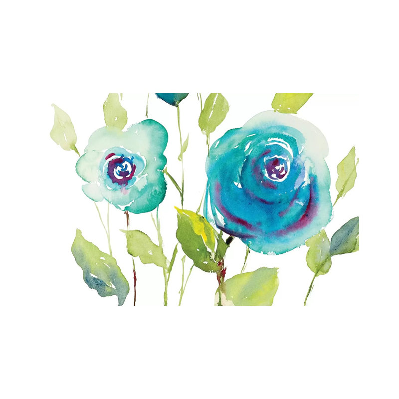 Blooming Blues by Lanie Loreth - Wrapped Canvas Print, 20.32 cm H x 30.48 cm W