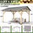 Outdoor Heavy Duty Wooden Gazebo with Galvanized Steel Hardtop Gazebo-104445121