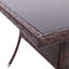 Kingery Square Wicker Outdoor Dining Table With Umbrella Hole , 105cm cm W 105cm cm D-479884282