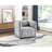 Gray Swivel Chair For Living Room - Modern Design With High Foam Padding & Plywood Structure, 360-Degree Rotation, Attached Back, Seat And Lumbar Cushions, 300Lbs Capacity Base, Weight Bearing, No