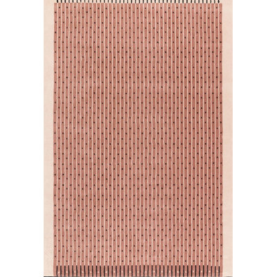 Exclamation Wool Striped Area Rug in Bois De Rose