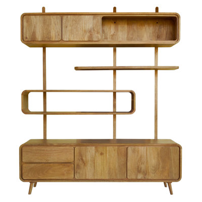 Iola 554.99cm H x 457.2cm W Solid Wood Standard Bookcase
