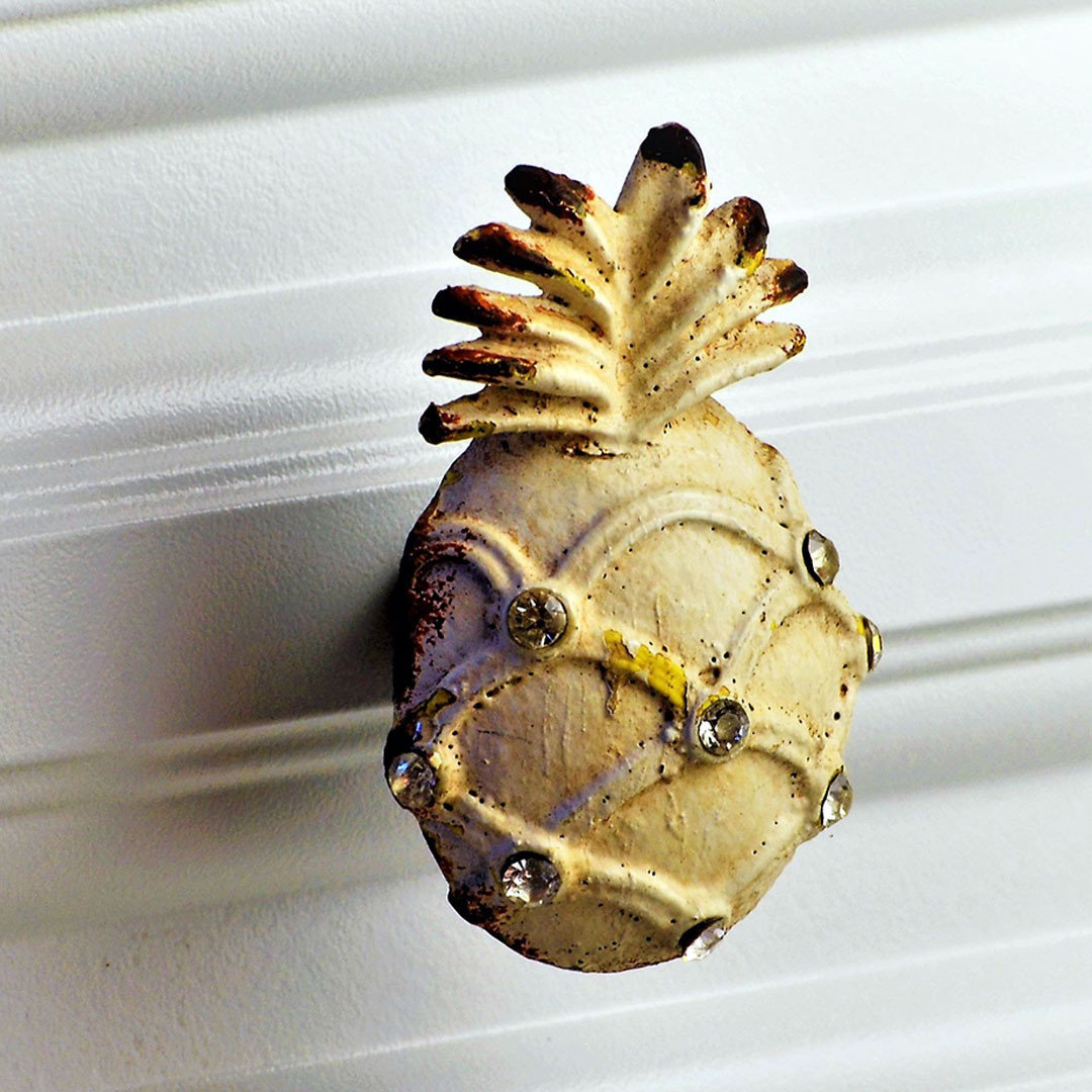 Whitewashed Pineapple Knob (Set of 4) Charleston Knob Company