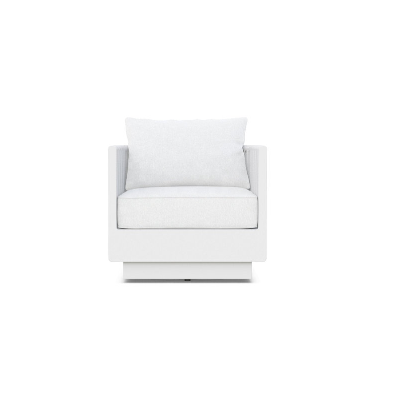 Porto Patio Chair with Cushion, Pearl Gray/Cloud