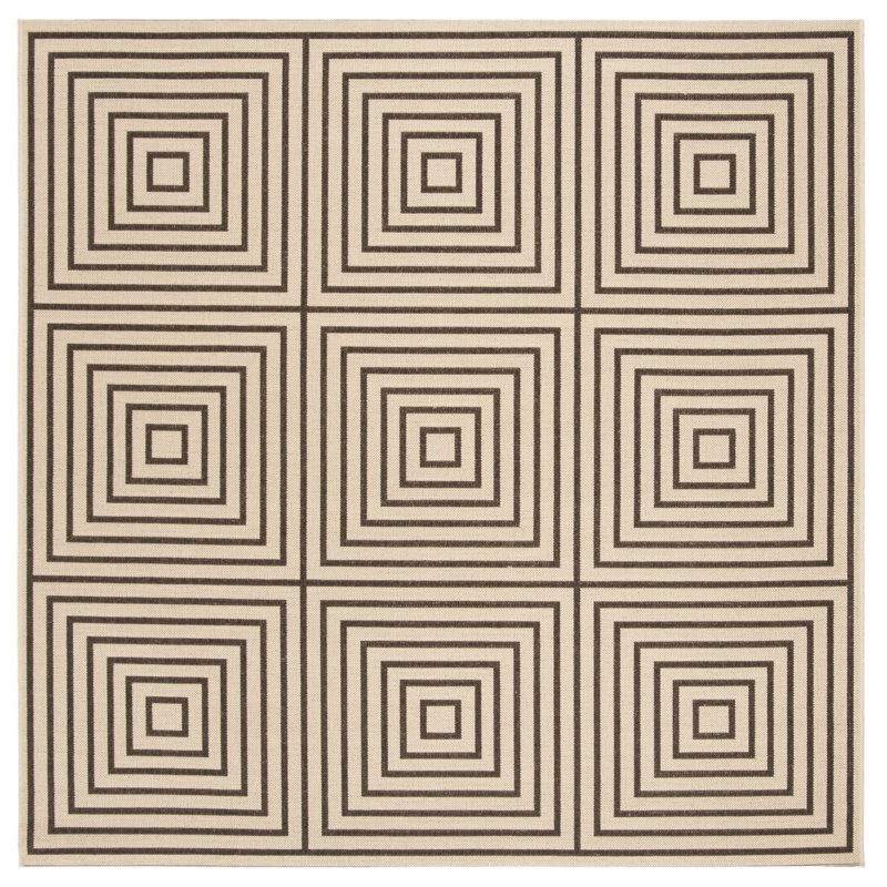 Kelli 100 Performance Geometric Indoor/Outdoor Area Rug, Square 6'7"