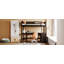 Lit mezzanine simple avec tablettes et bureau, lit mezzanine en bois avec bureau-1165800818
