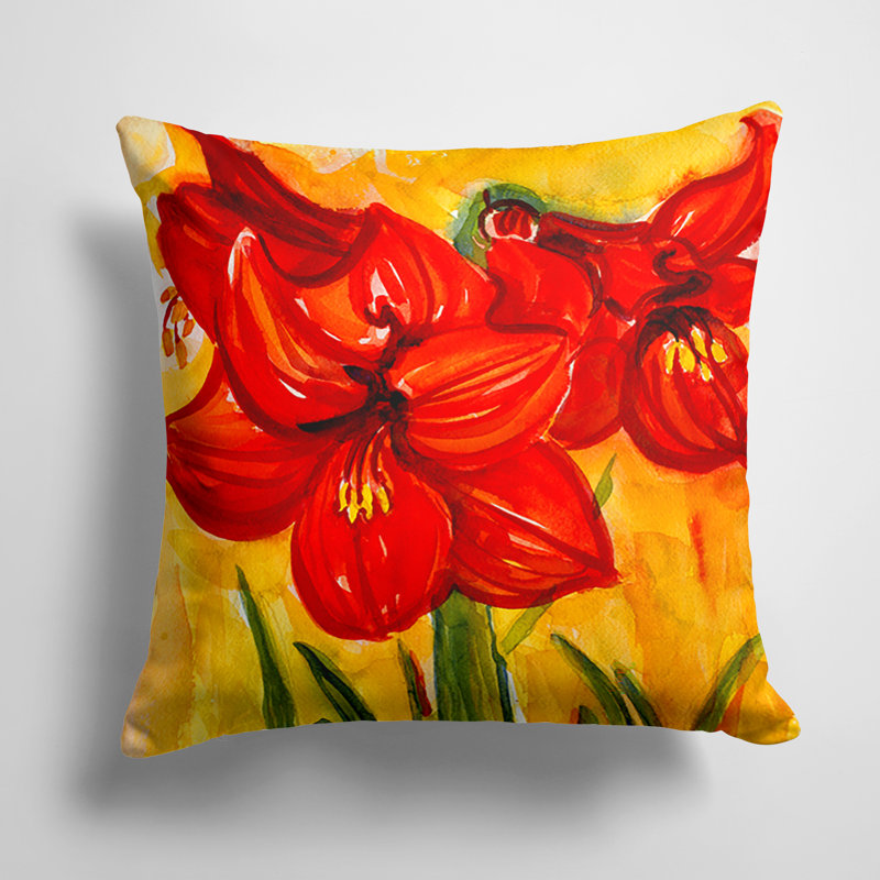Coussin décoratif intérieur/extérieur amaryllis