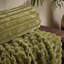 Cosy Ribbed Faux Fur Blanket Throw-90570538