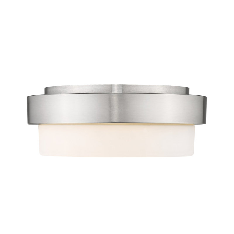 Plafonnier encastré 2 lumières 13 po Ayzen, Étain, H 4 po x l 10,5 po x P 10,5 po