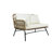 6Pcs Outdoor Patio Balcony Natural Color Wicker Sofa Chair Set With Beige Cushion,Round Tempered Glass Table And Furniture Cover