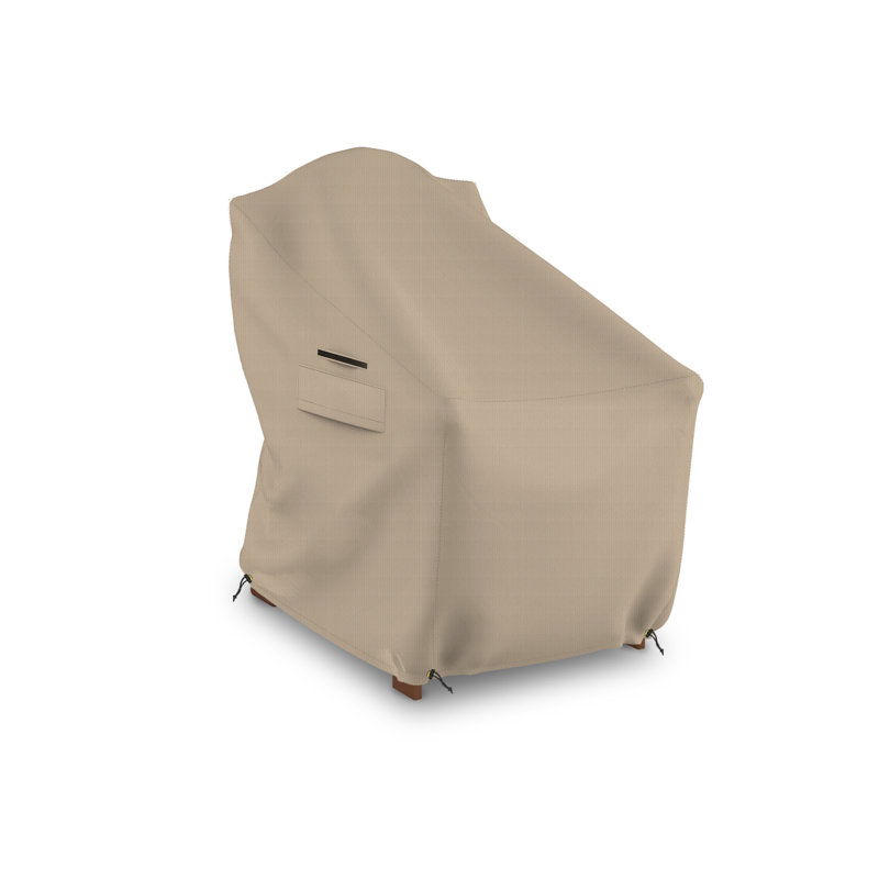 Waterproof Adirondack Chair Cover, Heavy Duty Outdoor Furniture Cover With Drawstring, Buckles, Air Vent, Durable Fabric (Beige, 40"W X 37"D X 30"H)