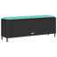 Banc de patio avec coussin en rotin de polyester 43,3 po x 11,8 po x 15,9 po-1673536923