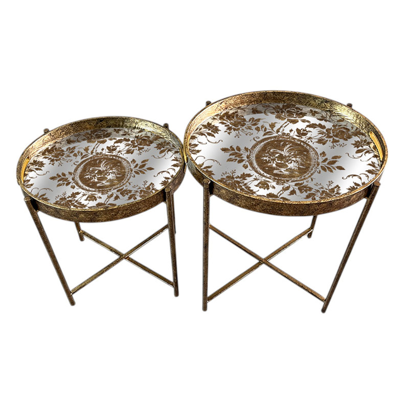 Set of 2 Modern Side Tables with Rounded Edges, Contemporary Accent Tables for Living Room, Bedroom, or Small Spaces