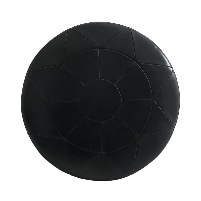 93.2Cm Wide Rectangle Footstool Ottoman, Black
