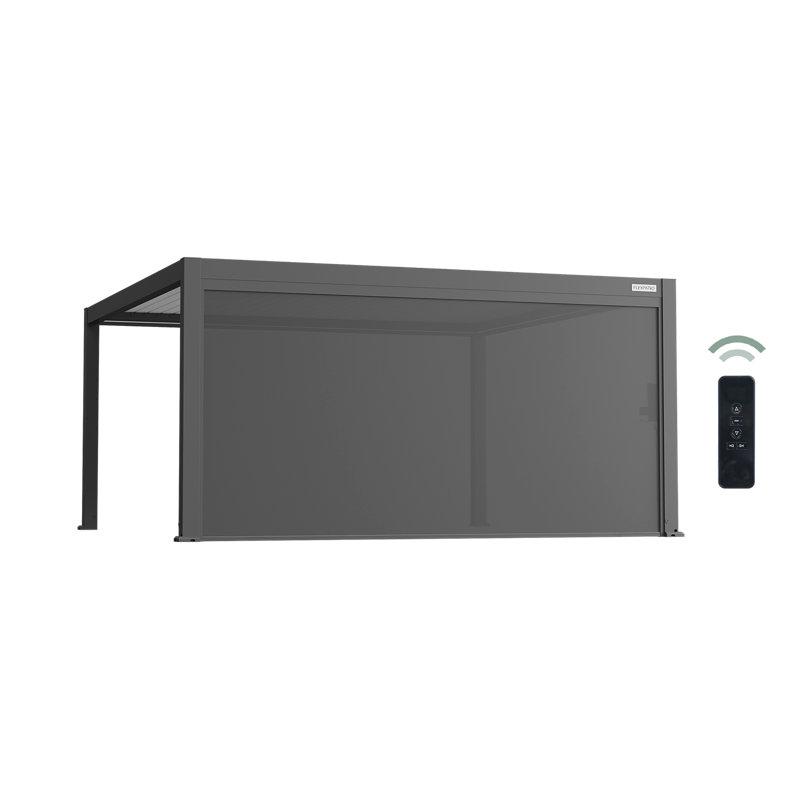 Store à enroulement motorisé FlexPatio, H 93 po x l 110,3 po x P 3,9 po, Grey