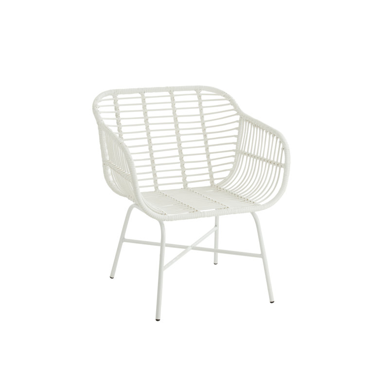 Roxana Outdoor Lounge Chair, White