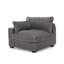 Upholstered Faux Rabbit Fur Flannel Armchair with Pillow Back, One Arm Single Chair Module Part For Sectional Sofa-1013185035