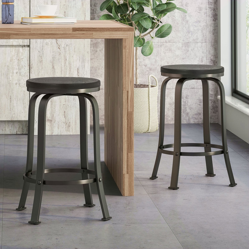 COUNTER STOOL  2Pcs/Set, Black