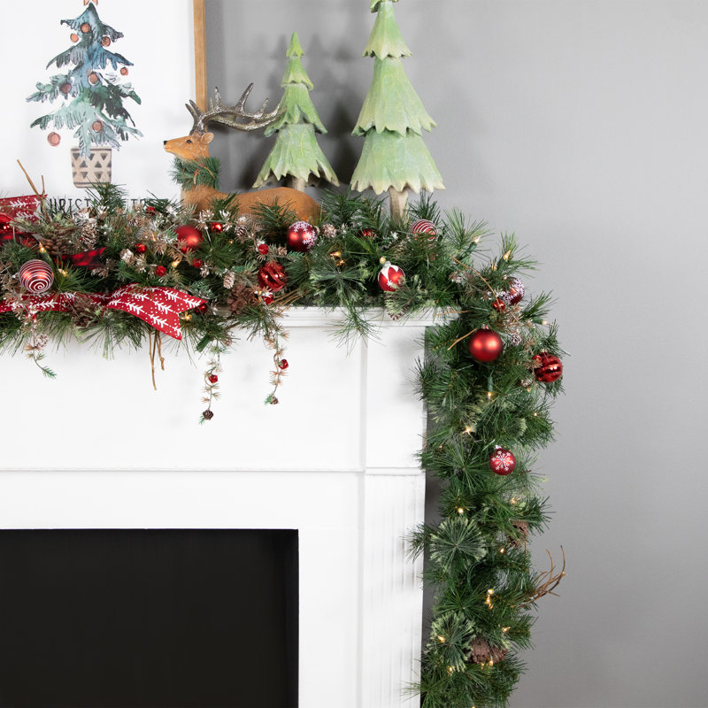 Rustic Grapevine 34" Pre-Lit Christmas Garland with Clear Lights
