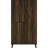 Tall Dark Pine 4 - Door Accent Cabinet, Rustic Beauty, Vertical Slats, Ideal For Modern Living Rooms Cabinet With Finish, Asian Inspired Design, Wood Shelves, Multiple Storage In Spaces