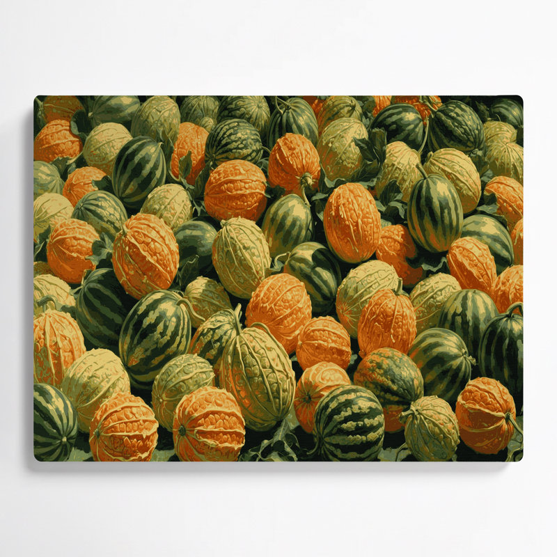 «Fruit Snap Melon», art mural en métal, H 11 po x l 14 po