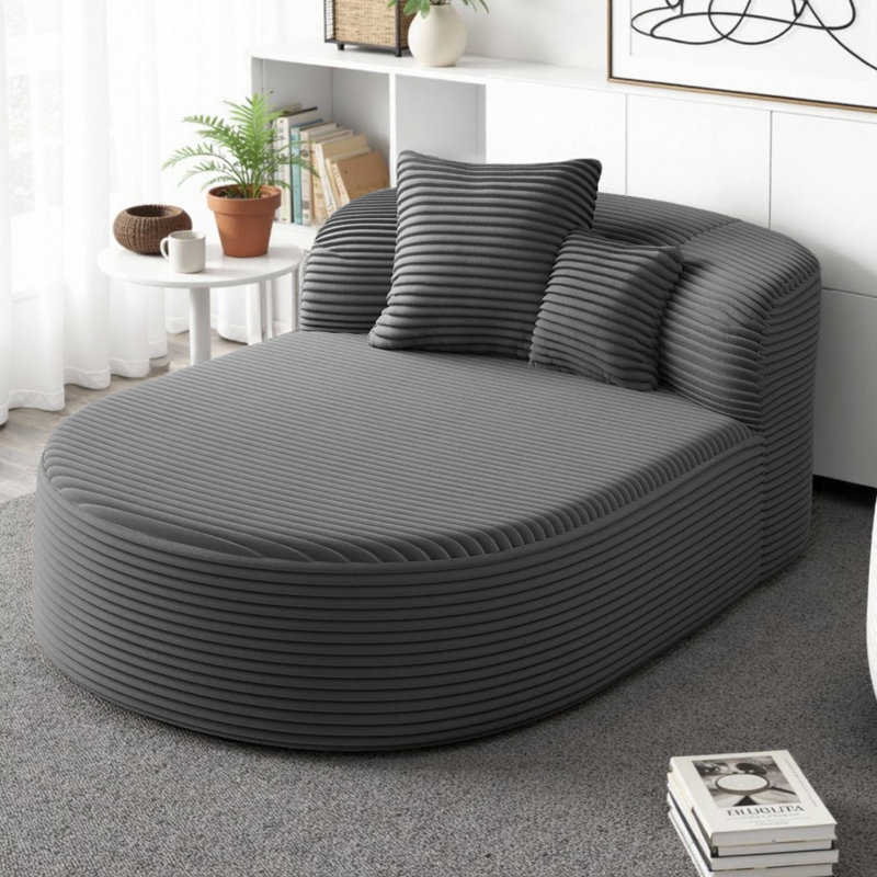 Canapé-lit 51,6 po Modern, Gris