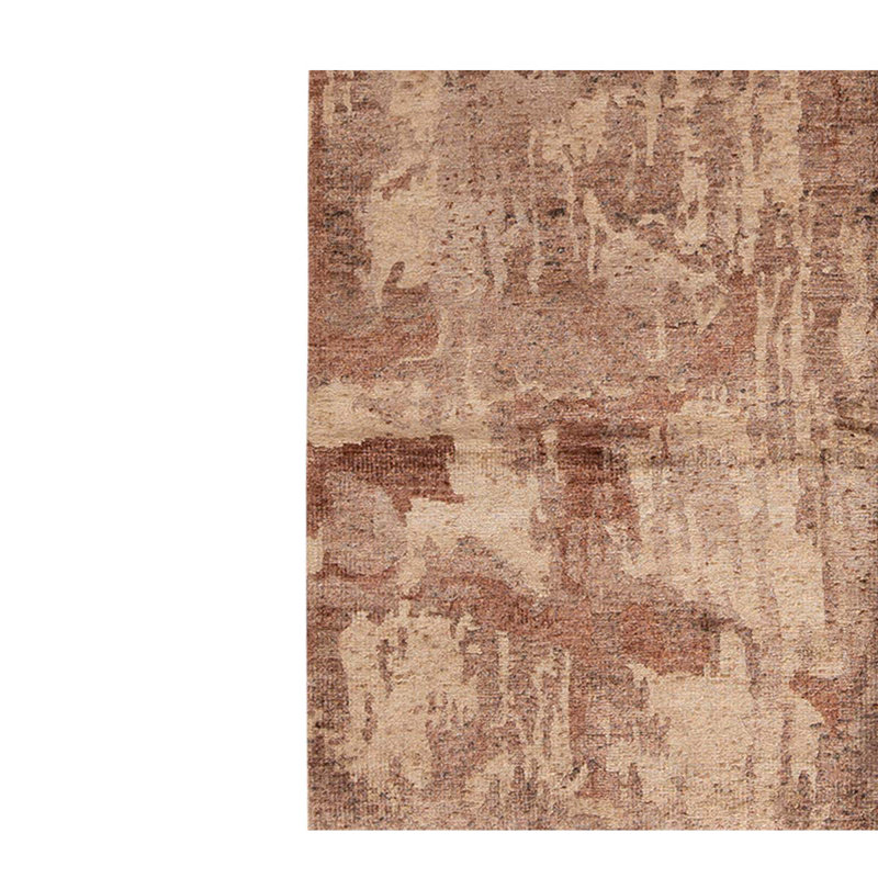 Abstract Area Rug in Cream/Rust