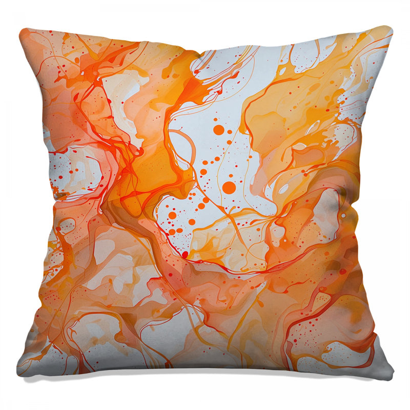 Coussin Abstract Swirls, 14 X 14 pouces