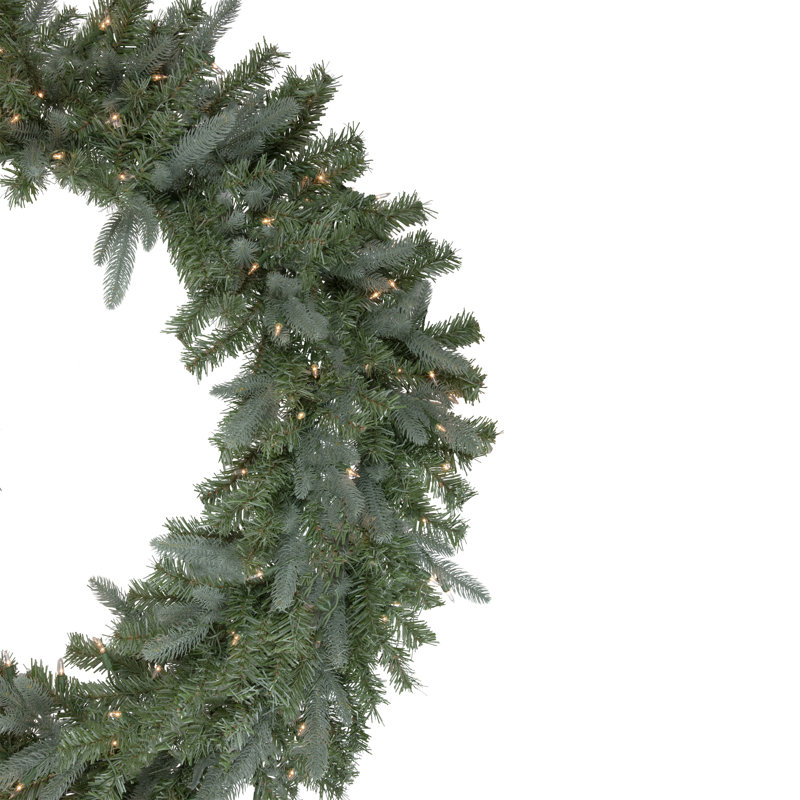 Pre-Lit Granville Fraser Fir Artificial Christmas Wreath  48-Inch  Clear Lights