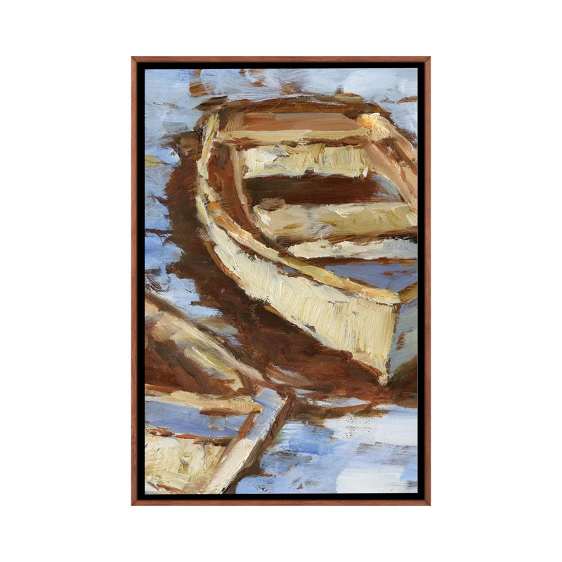 "Warm Light I" par Ethan Harper, reproduction d’art, Toile avec cadre en bois brun classique, Aucun mat