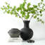 Approx.16" Earthy Gray Pottery Vase Globular Shape