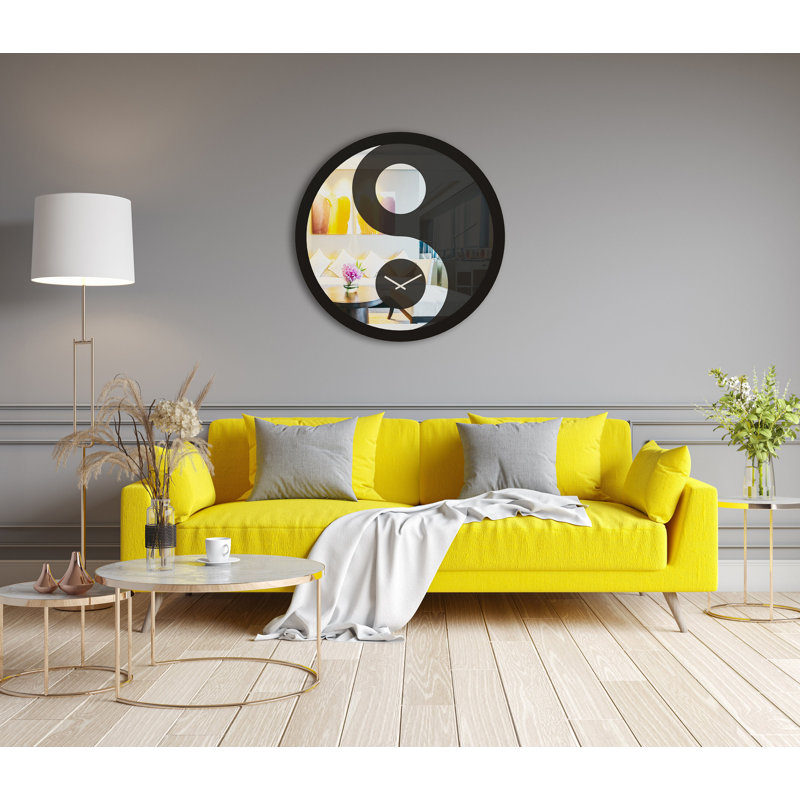 Ahking Wood Wall Clock, Black